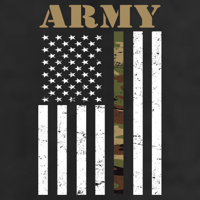 Army United States Thin Camo Line Flag Front And Back Golf Towel