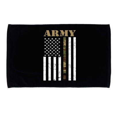 Army United States Thin Camo Line Flag Front And Back Microfiber Hand Towel