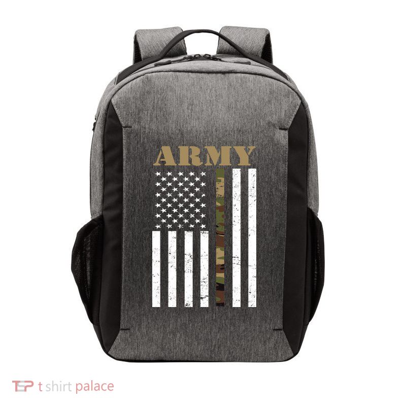 Army United States Thin Camo Line Flag Front And Back Vector Backpack