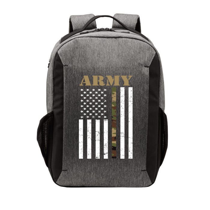 Army United States Thin Camo Line Flag Front And Back Vector Backpack