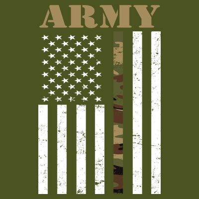 Army United States Thin Camo Line Flag Front And Back T-Shirt