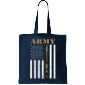 Army United States Thin Camo Line Flag Front And Back Tote Bag