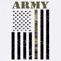 Army United States Thin Camo Line Flag Front And Back Garment-Dyed Sweatshirt