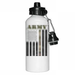 Army United States Thin Camo Line Flag Front And Back Aluminum Water Bottle