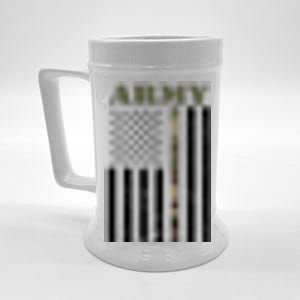 Army United States Thin Camo Line Flag Front And Back Beer Stein