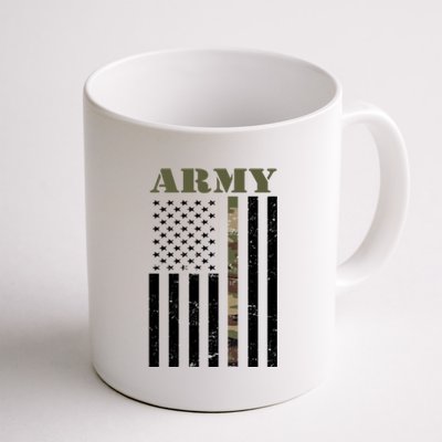 Army United States Thin Camo Line Flag Front And Back Coffee Mug