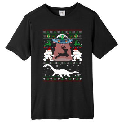 Alien Ufo Santa Reindeer Alien Dinosaur Bigfoot Sweater Xmas Meaningful Gift Tall Fusion ChromaSoft Performance T-Shirt