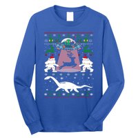 Alien Ufo Santa Reindeer Alien Dinosaur Bigfoot Sweater Xmas Meaningful Gift Long Sleeve Shirt