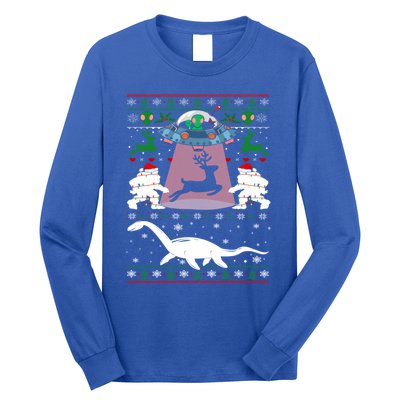 Alien Ufo Santa Reindeer Alien Dinosaur Bigfoot Sweater Xmas Meaningful Gift Long Sleeve Shirt