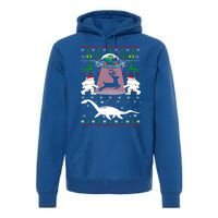 Alien Ufo Santa Reindeer Alien Dinosaur Bigfoot Sweater Xmas Meaningful Gift Premium Hoodie