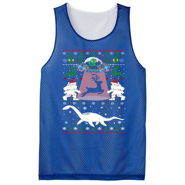 Alien Ufo Santa Reindeer Alien Dinosaur Bigfoot Sweater Xmas Meaningful Gift Mesh Reversible Basketball Jersey Tank