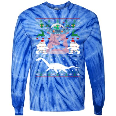 Alien Ufo Santa Reindeer Alien Dinosaur Bigfoot Sweater Xmas Meaningful Gift Tie-Dye Long Sleeve Shirt