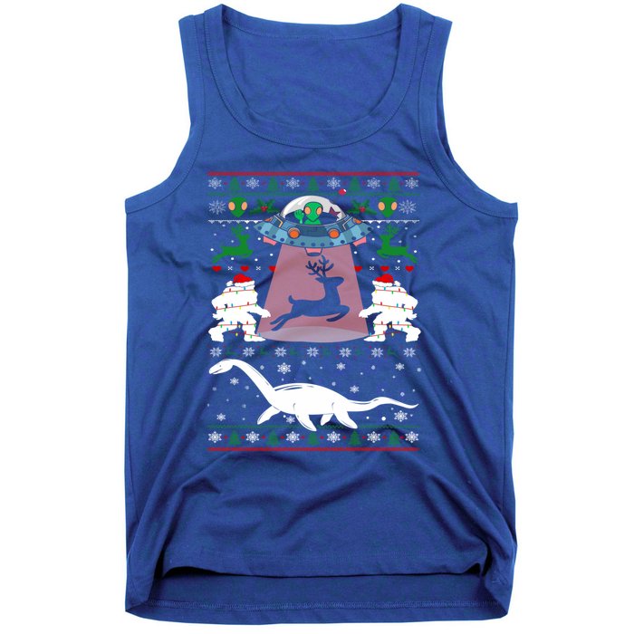 Alien Ufo Santa Reindeer Alien Dinosaur Bigfoot Sweater Xmas Meaningful Gift Tank Top