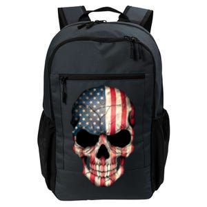 American USA Skull Grunge American Flag Daily Commute Backpack