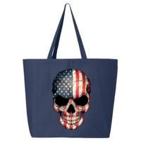 American USA Skull Grunge American Flag 25L Jumbo Tote