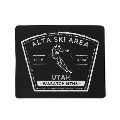 Alta Utah Snow Skiing Mousepad