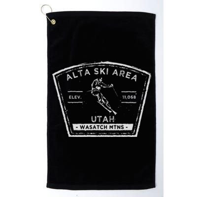 Alta Utah Snow Skiing Platinum Collection Golf Towel