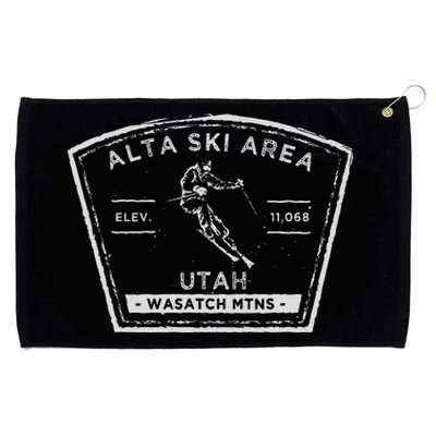 Alta Utah Snow Skiing Grommeted Golf Towel