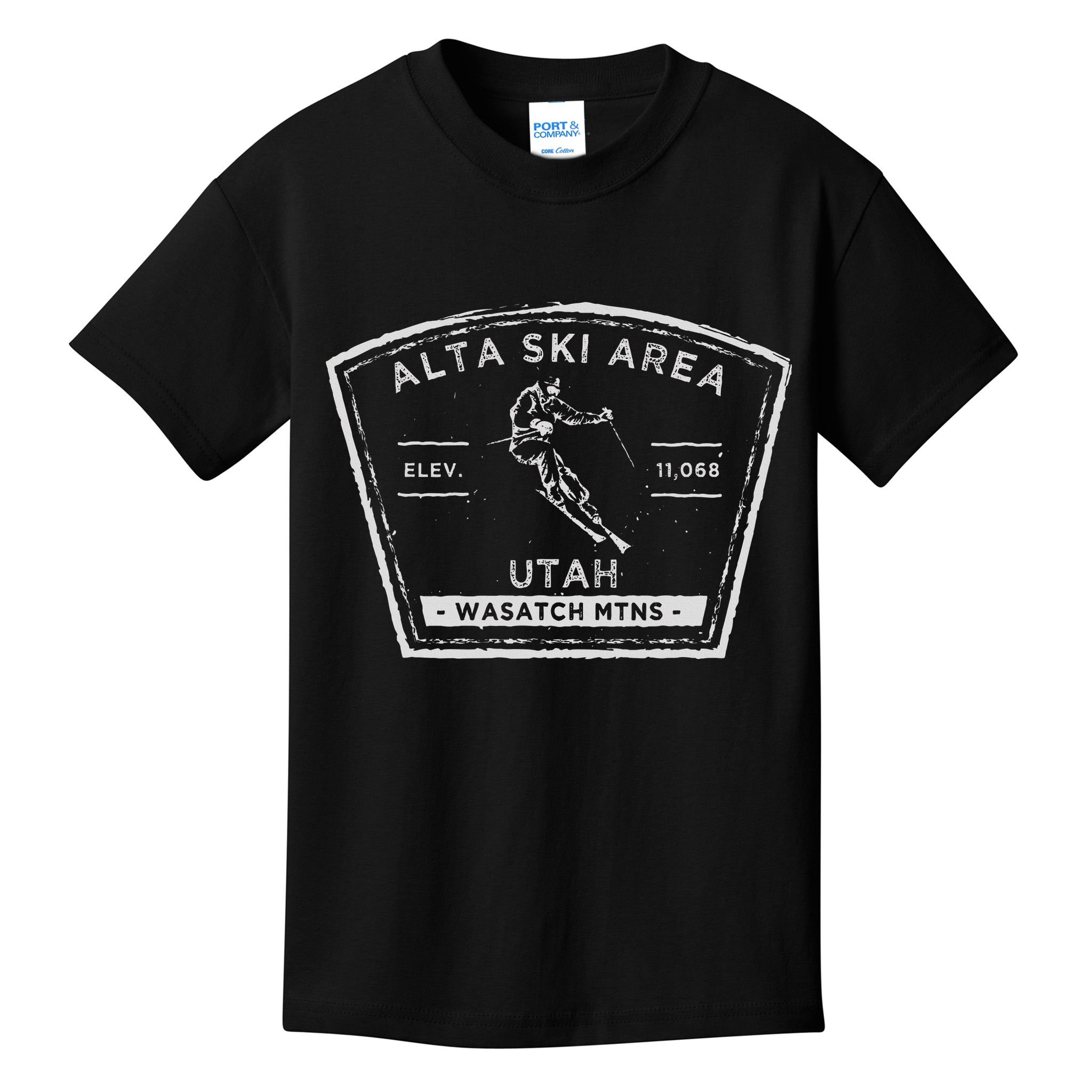 Alta Utah Snow Skiing Kids T-Shirt