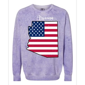 Arizona United States Map Colorblast Crewneck Sweatshirt