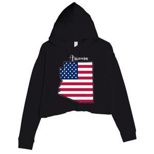 Arizona United States Map Crop Fleece Hoodie