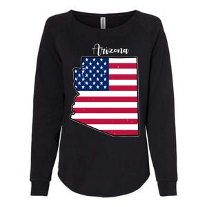 Arizona United States Map Womens California Wash Sweatshirt