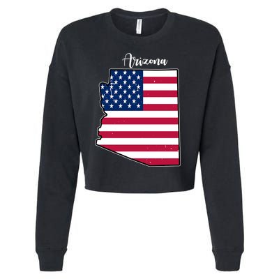 Arizona United States Map Cropped Pullover Crew
