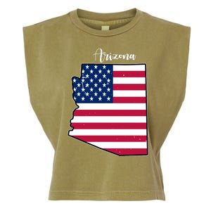 Arizona United States Map Garment-Dyed Women's Muscle Tee