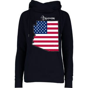 Arizona United States Map Womens Funnel Neck Pullover Hood