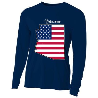 Arizona United States Map Cooling Performance Long Sleeve Crew