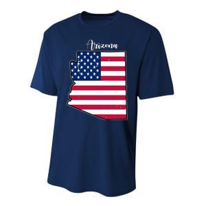 Arizona United States Map Performance Sprint T-Shirt