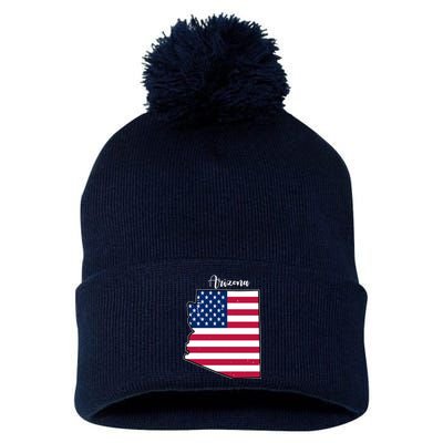 Arizona United States Map Pom Pom 12in Knit Beanie