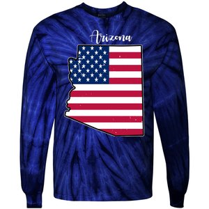 Arizona United States Map Tie-Dye Long Sleeve Shirt