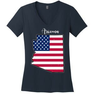 Arizona United States Map Women's V-Neck T-Shirt