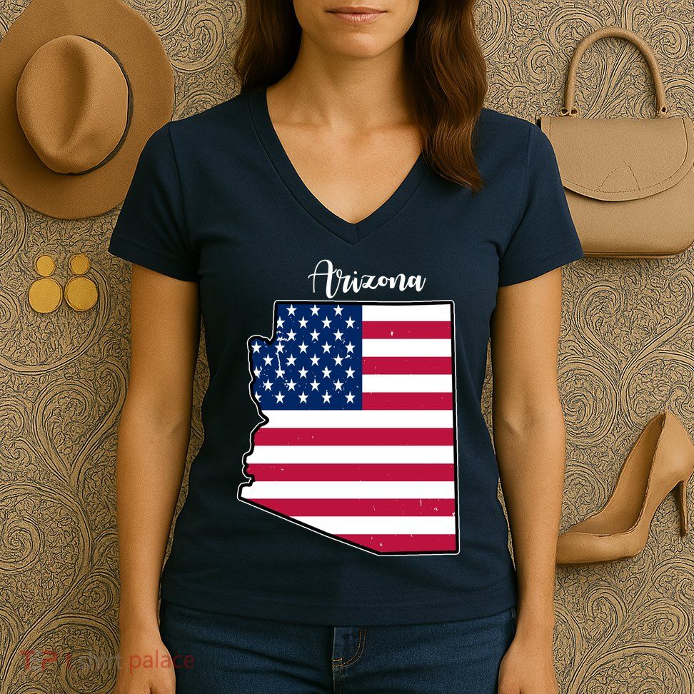 Arizona United States Map Women's V-Neck T-Shirt