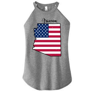 Arizona United States Map Women's Perfect Tri Rocker Tank