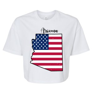 Arizona United States Map Bella+Canvas Jersey Crop Tee