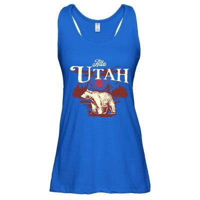 Alta Utah Ski Resort Mountains And Bear Gift Ladies Essential Flowy Tank