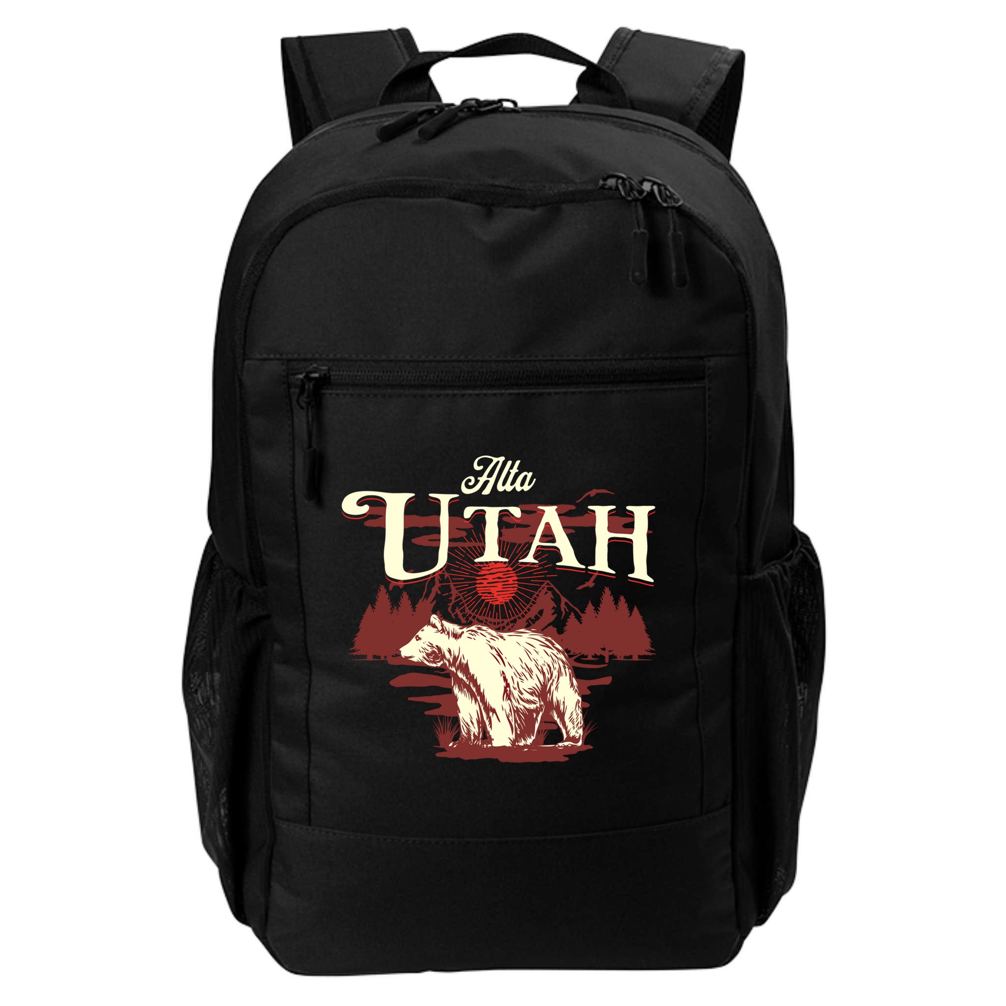Alta Utah Ski Resort Mountains And Bear Gift Backpack