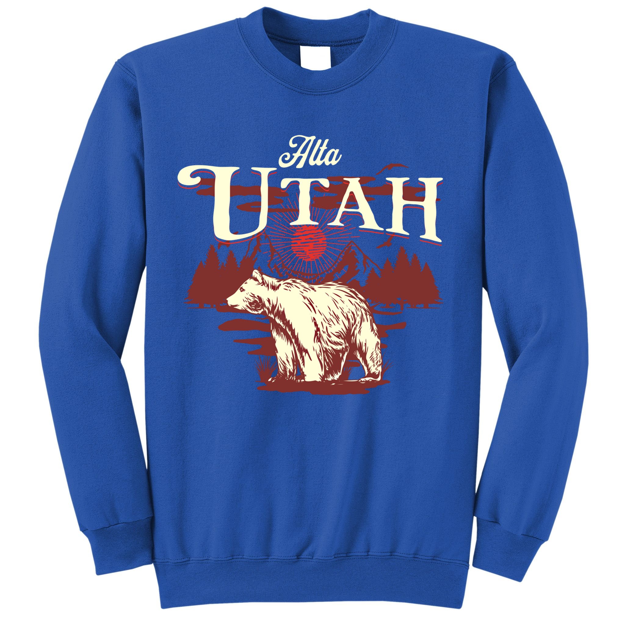 Alta Utah Ski Resort Mountains And Bear Gift Sweatshirt