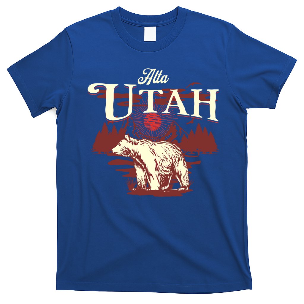 Alta Utah Ski Resort Mountains And Bear Gift T-Shirt