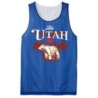 Alta Utah Ski Resort Mountains And Bear Gift Mesh Reversible Basketball Jersey Tank