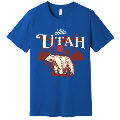 Alta Utah Ski Resort Mountains And Bear Gift Premium T-Shirt