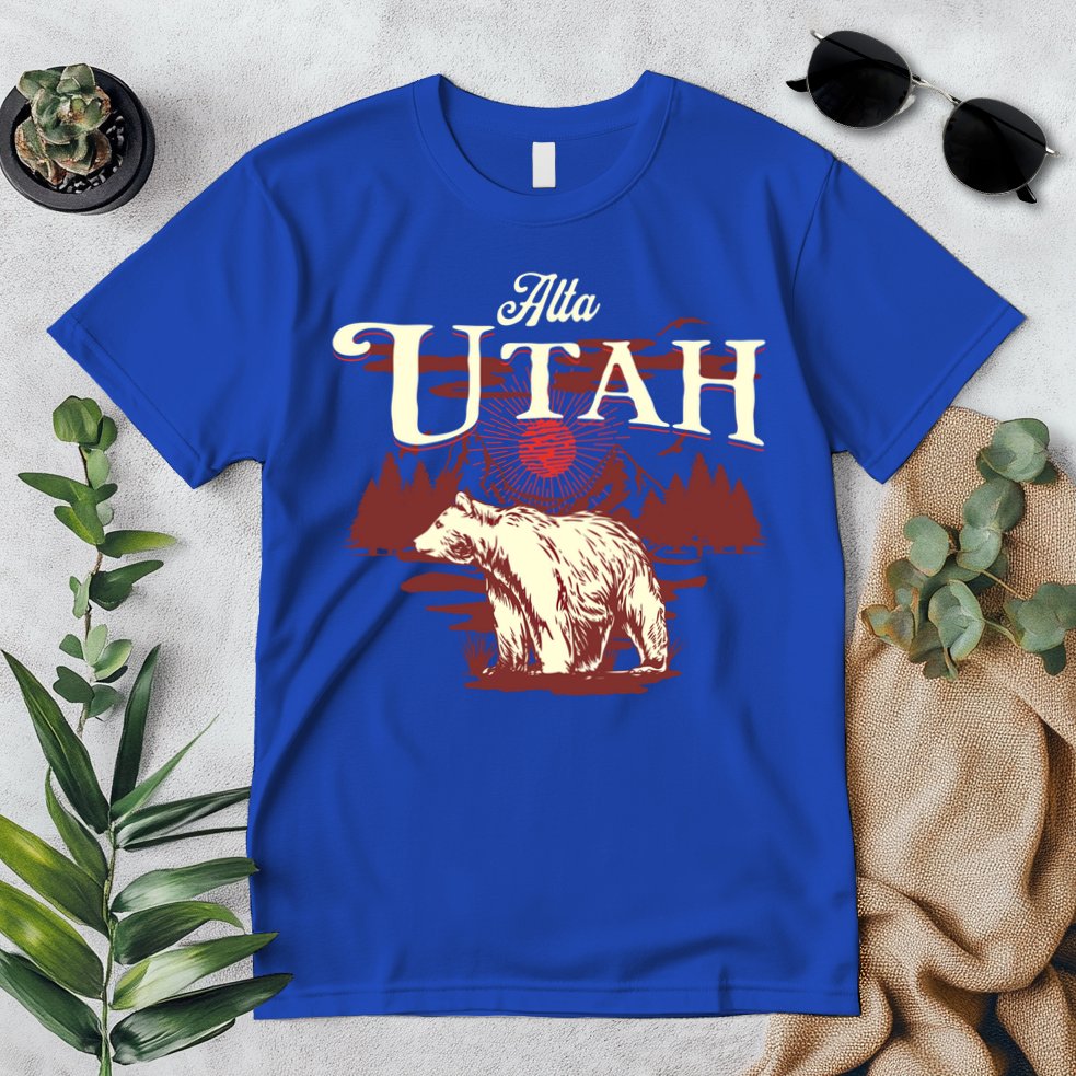 Alta Utah Ski Resort Mountains And Bear Gift Premium T-Shirt