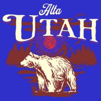 Alta Utah Ski Resort Mountains And Bear Gift Baby Bodysuit