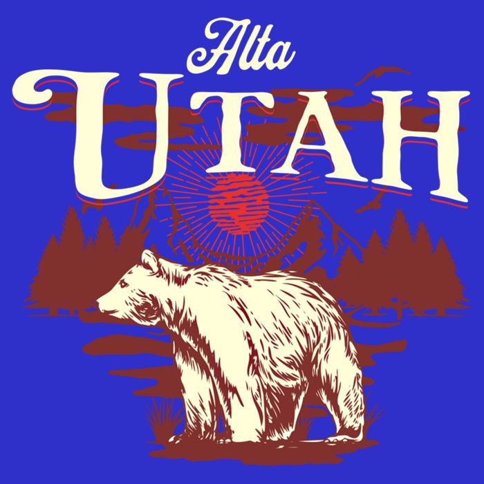 Alta Utah Ski Resort Mountains And Bear Gift Baby Bodysuit