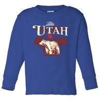 Alta Utah Ski Resort Mountains And Bear Gift Toddler Long Sleeve Shirt