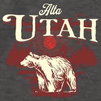 Alta Utah Ski Resort Mountains And Bear Gift Vector Backpack