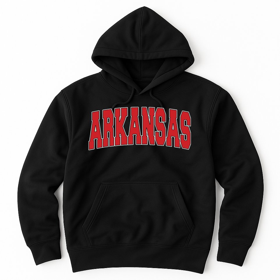 Arkansas Usa State Ar Varsity Style Vintage Sports Hoodie