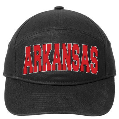 Arkansas Usa State Ar Varsity Style Vintage Sports 7-Panel Snapback Hat